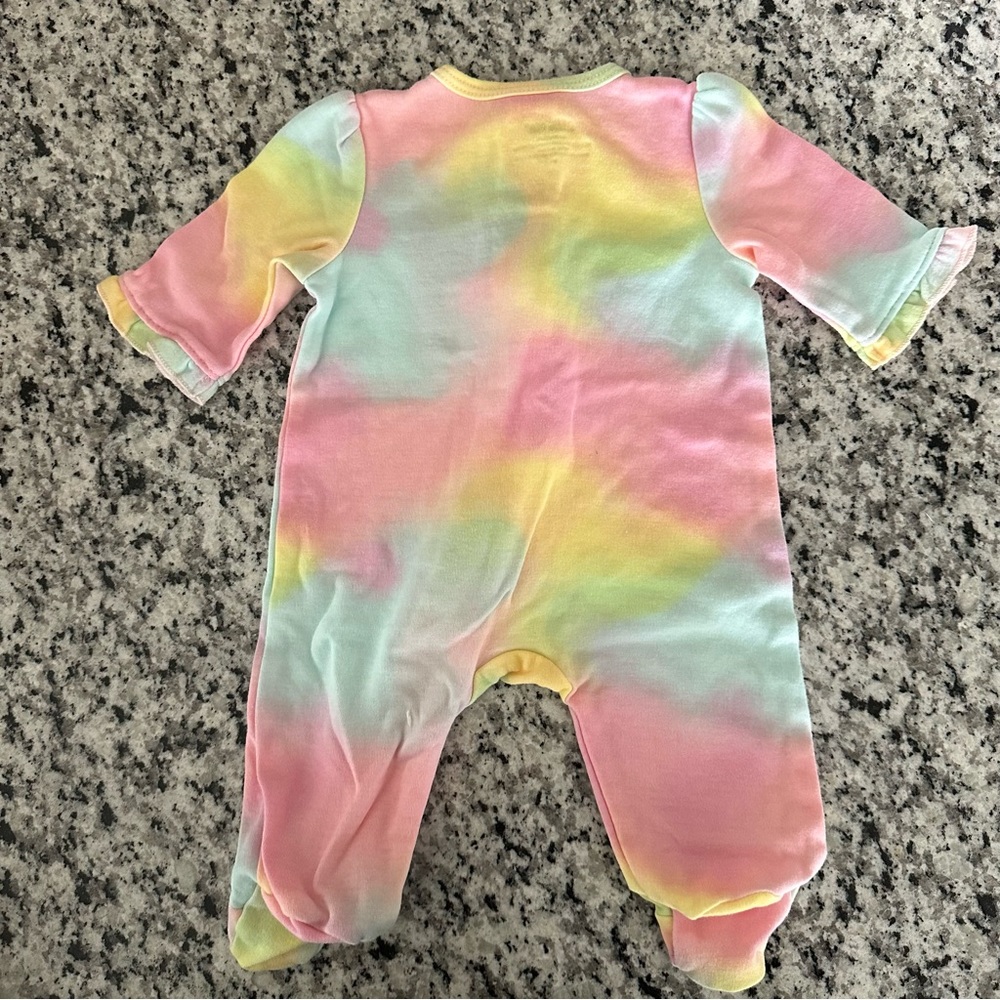 Tie-dye Ruffle NB Pajamas - Picture 2 of 2